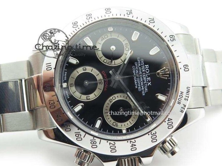 JF Sec@9 Bracelet Edition On Daytona A7750 Dial SS 116520 Black 0314